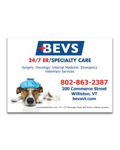PET BUSINESS LABEL: 2.5x3.5 Rectangle Roll Label