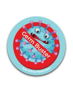 GERM BUSTER 2 inch Round Stickers on a Roll