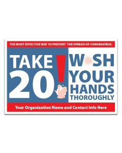 TAKE 20 Rectangle Vinyl Sticker 4x6 