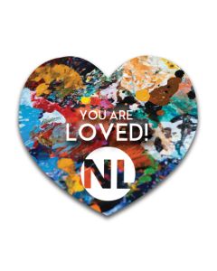 Custom Heart Stickers 2.75x3 on Rolls