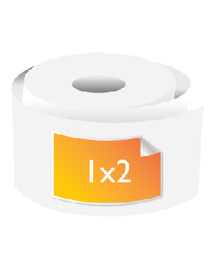Rectangle Roll Sticker 1x2 