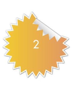Custom Star Burst Stickers 2 Inch 