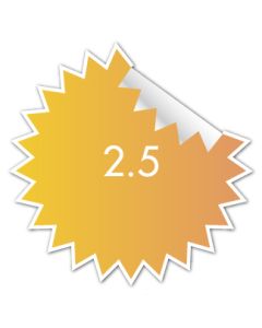 Custom Star Burst Stickers 2.5 Inch