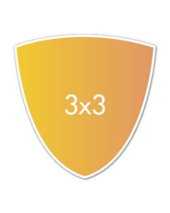 3x3 Shield Stickers