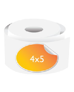 Oval Roll Labels 4x5