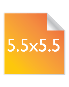 Square Individual Custom Stickers 5.5x5.5