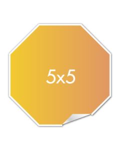 Custom Octagon Stickers 5x5