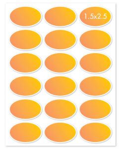 Oval Labels 2.5x1.5