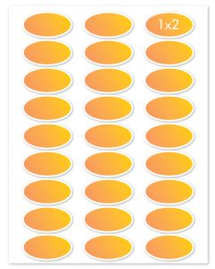 Oval Labels 1x2