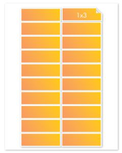 1 x 3 Inch Custom Labels