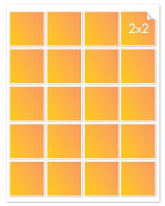 2x2 Labels on a Sheet