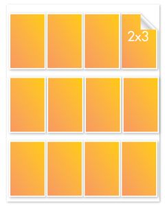 Rectangle Labels 2x3