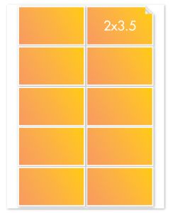 2x3.5 Labels on a Sheet 